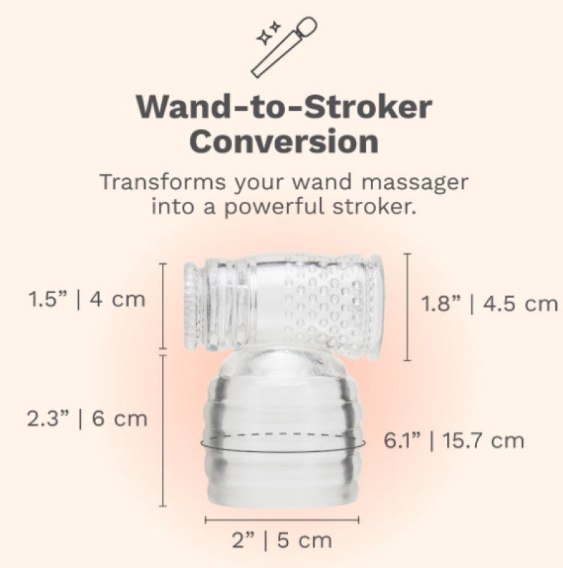 Le Wand Clear Male Masturbator – Transparent Silicone Wand Attachment > Sex Toys > Massage Wands