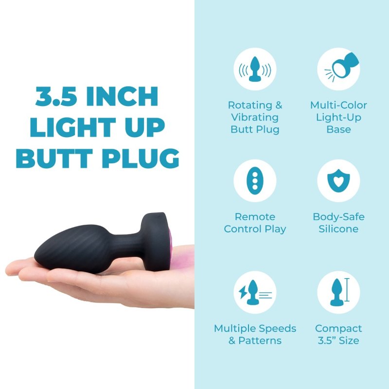 b-Vibe Light Up Silicone Butt Plug – Rechargeable Vibrating Anal Plug > Anal Range > Vibrating Butt Plugs
