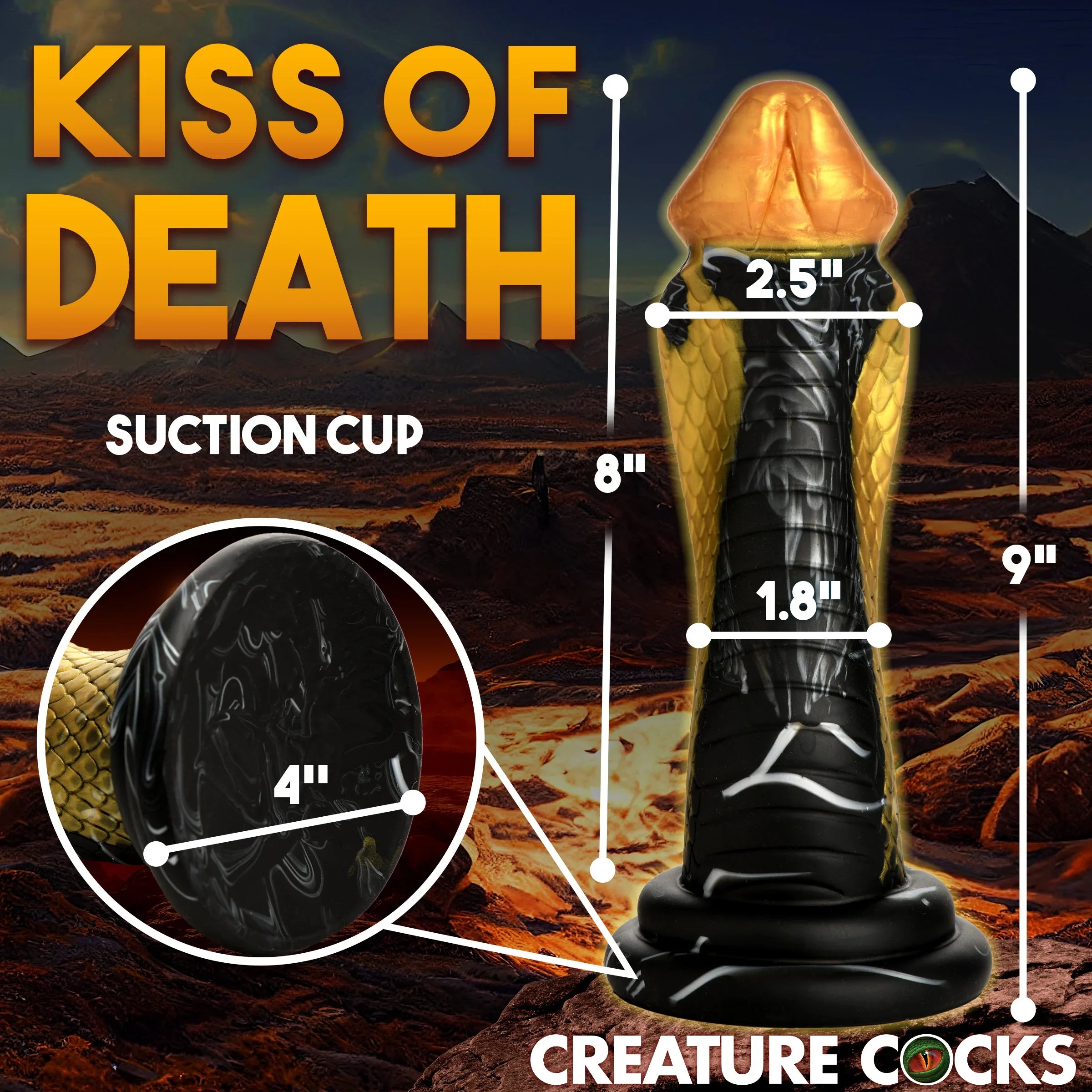 Creature Cocks Golden Mamba – Silicone Dildo > Dildos > Fantasy