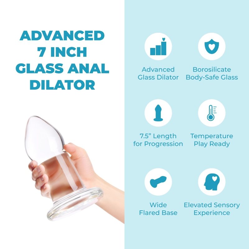 b-Vibe Advanced 7.5 Inch Glass Anal Dilator > Anal Range > Oversized Anal Toys