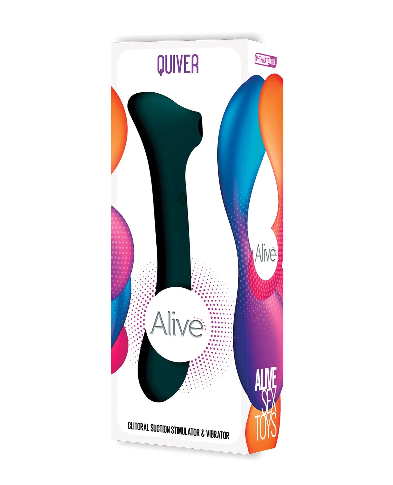 Alive Quiver Clitoral Massager Teal with 10 Vibration and Suction Modes, 20.2 cm > Sex Toys For Ladies > Air Pulsation