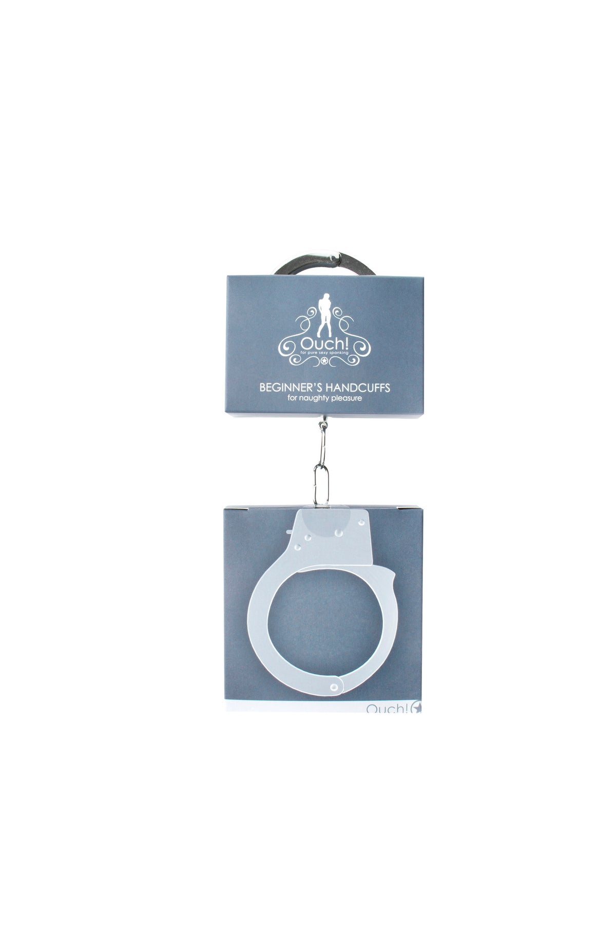 Ouch Beginner's Handcuffs – Metal Restraints with Quick-Release Lock Silver > Bondage Gear > Handcuffs