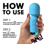 Bang 10X Mini Silicone Wand Blue 4.5 Inch Powerful Vibration Flexible Neck > Sex Toys > Mini Massagers