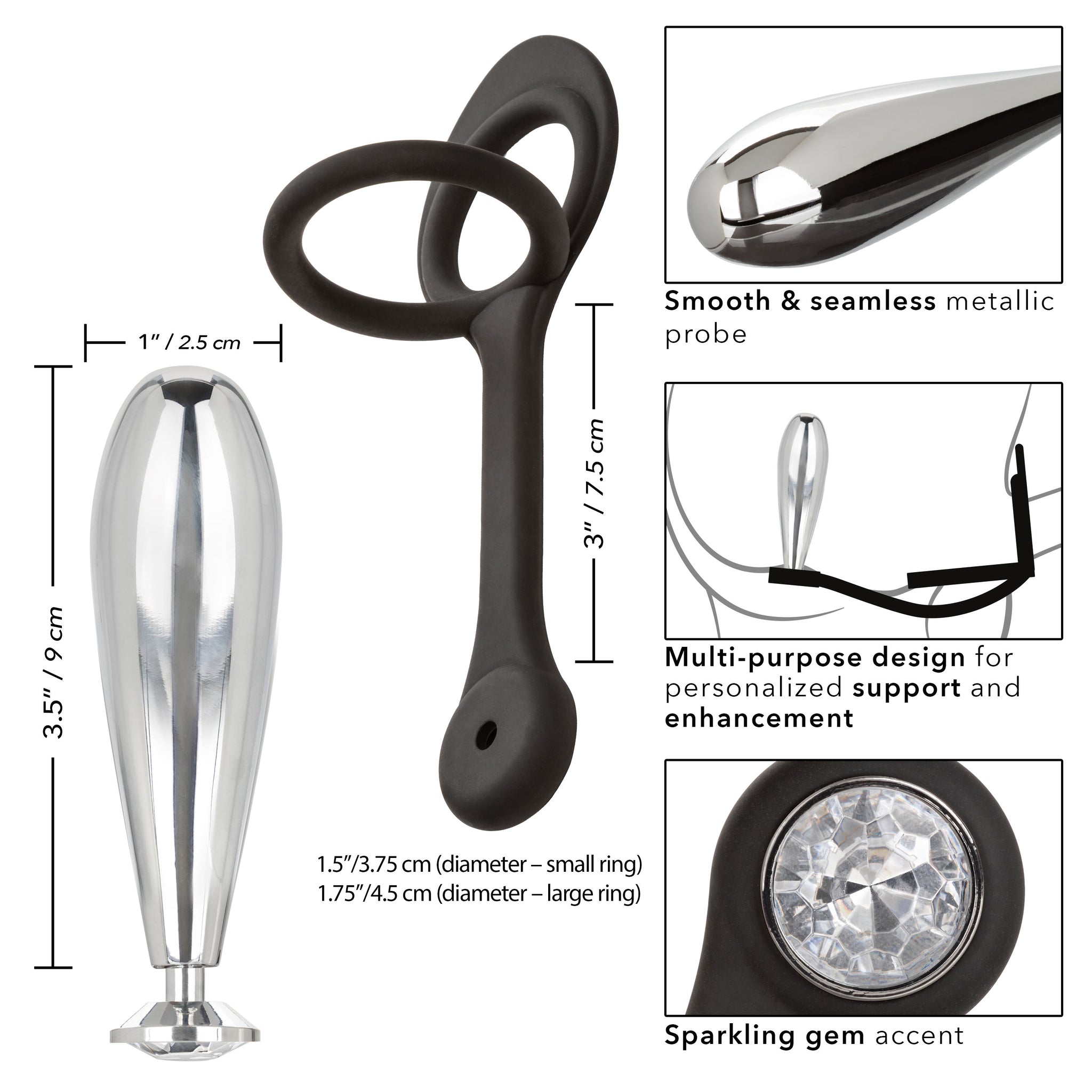 Star Rider Glider Plug And Cockring Enhancer Premium Set > Anal Range > Prostate Plugs