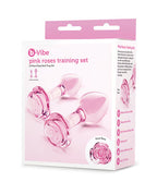 b-Vibe Pink Roses Glass Butt Plug Training Set > Glass > Toys