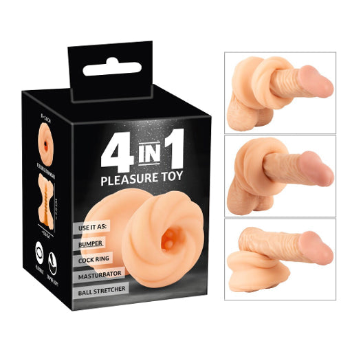 You2Toys 4in1 Pleasure Toy – Soft Sleeve Masturbator and Cock Ring > Sex Toys For Men > Masturbators > Manual Main image
