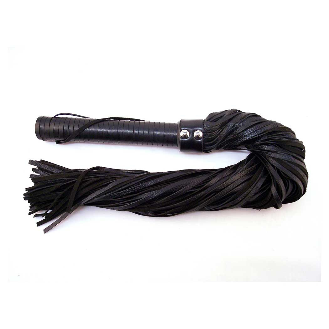 Rouge Leather Flogger With Leather Handle Black Main image