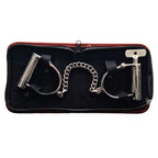 Rouge Stainless Steel Wrist Shackles with Chain and Lock – Bondage Restraints > Bondage Gear > Restraints