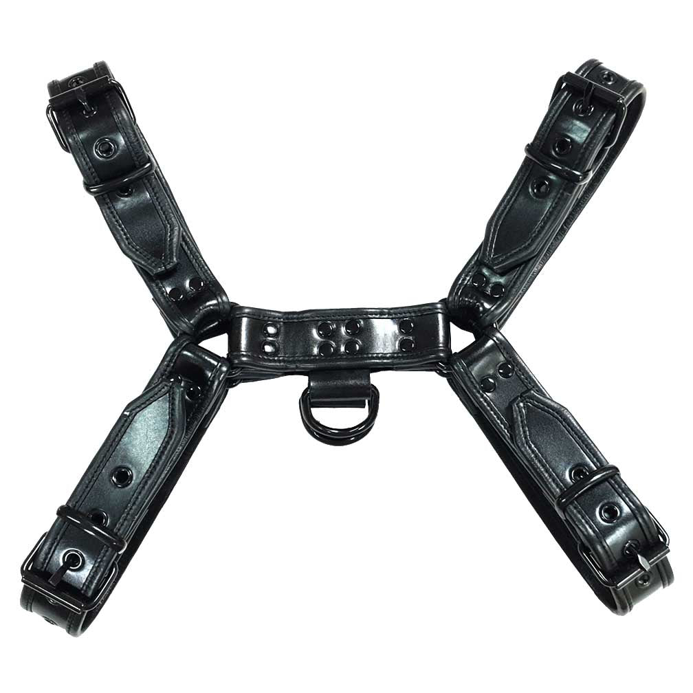 Rouge Black Leather Front Harness (Large) – Adjustable Leather Harness Secondary image