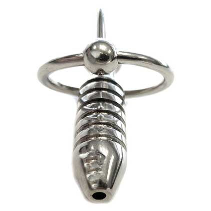 Rouge Stainless Steel Beaded Urethral Probe and Cockring Secondary image