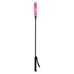 ROUGE Long Riding Crop Slim Leather 24 Inch – Leather Riding Crop - Pink > Bondage Gear > Crops