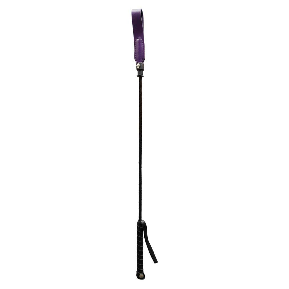 Rouge Long Riding Crop 24 Inch Slim Leather Tip Riding Crop - Purple > Bondage Gear > Crops Main image