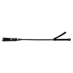 Leather Riding Crop Slim Tip 20 Black