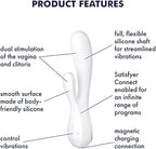 Satisfyer Mono Flex White Waterproof Silicone Vibrator with Dual Motors and Bluetooth App Compatibility > Sex Toys > Couples Toys