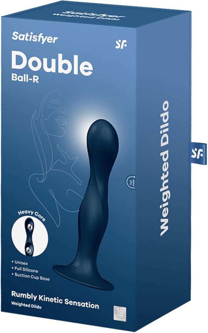 Satisfyer Double Ball-R Dildo 7 Inch Silicone Dual Pleasure Toy > Anal Range > Vibrating Butt Plugs
