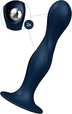 Satisfyer Double Ball-R Dildo 7 Inch Silicone Dual Pleasure Toy > Anal Range > Vibrating Butt Plugs