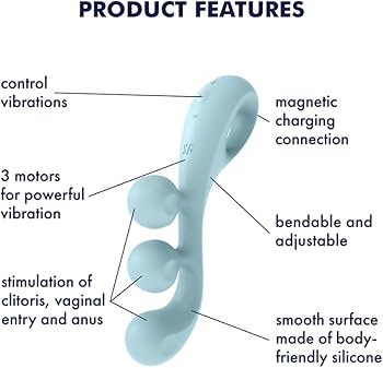 Satisfyer Love Me Rabbit Vibrator Blue with Dual Motors Waterproof Silicone G-Spot and Clitoral Stimulator > Sex Toys For Ladies > G-Spot Vibrators