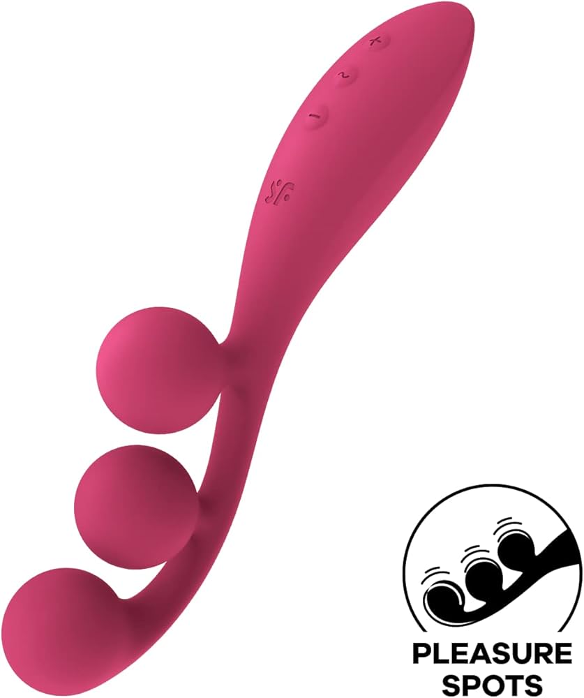 Satisfyer Tri Ball 1 Red Multi Vibrator with Adjustable Wire and Three Powerful Motors > Vibrators > Unconventional