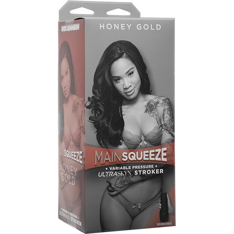 Main Squeeze Honey Gold Ultraskyn Stroker Pussy With Variable Pressure and Textured Interior Default Title Strokers - Celebrity