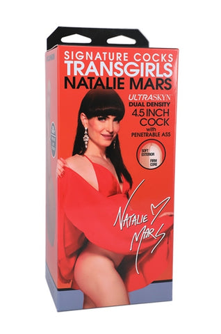 Signature Transgirl Natalie Mars 4.5 Inch Ultraskyn Dual Density Cock with Penetrable Ass Default Title Dongs Celebrity