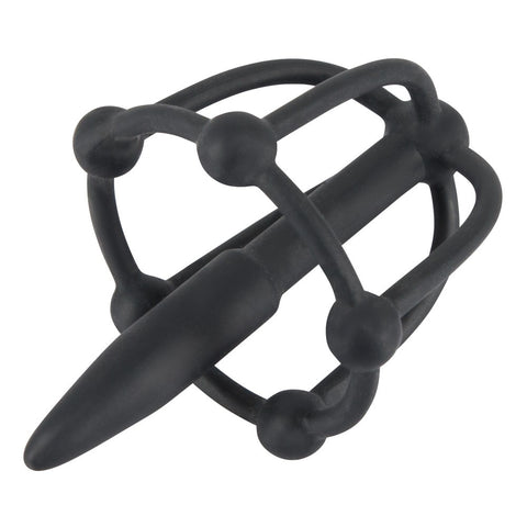 Silicone Penis Plug WIth Glans Cage Sounding Rods