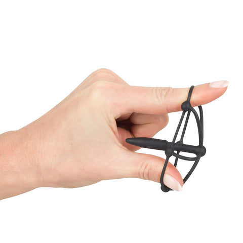 Silicone Penis Plug WIth Glans Cage Sounding Rods