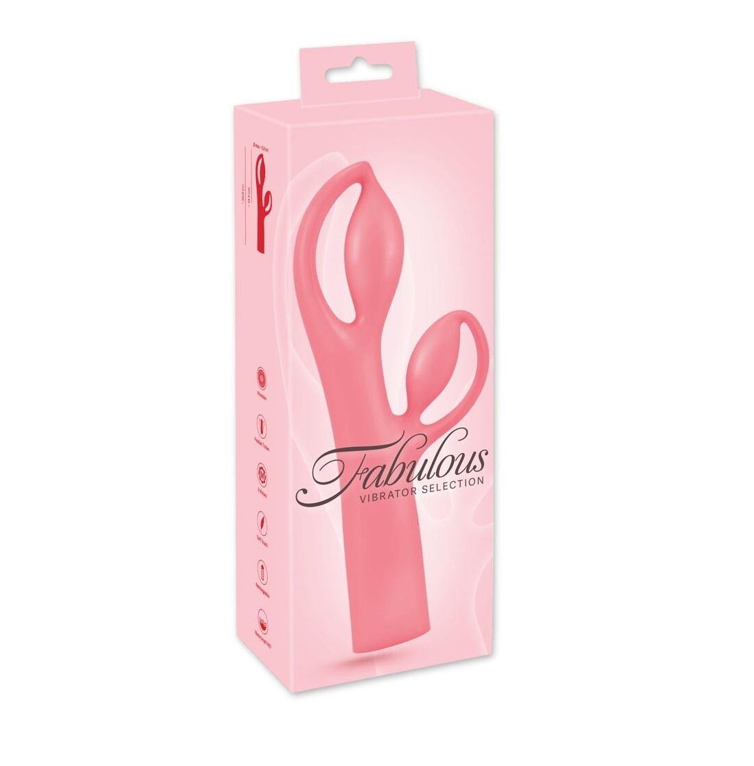 Fabulous Vibrator Pink Dual Motor Waterproof Silicone Vibrator > Vibrators > Ladies > Rabbit Multi