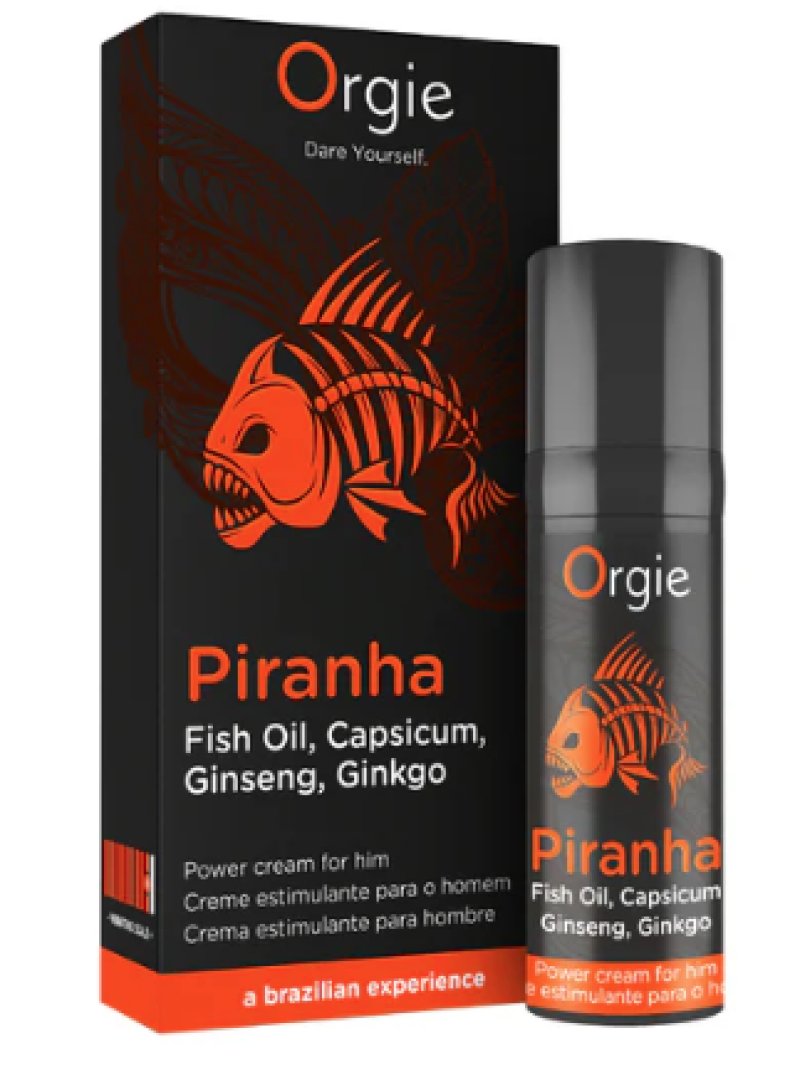 Orgie Piranha Power Cream 15ml – Erection Enhancer Cream > Essentials > Mens Enhancers