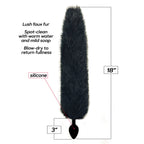Foxy Fox Tail Silicone Butt Plug – Large Silicone Butt Plug Black > Anal Range > Tail Butt Plugs