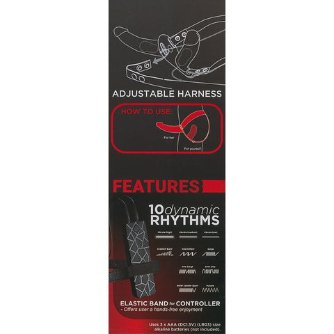 Double Thruster Vibrating Double Ended Dildo With Harness > Realistic Dildos and Vibes > Vibrating Strap Ons