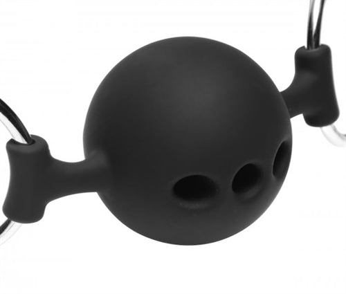 Hinder Breathable Silicone Ball Gag With Nipple Clamps > Bondage Gear > Gags and Bits