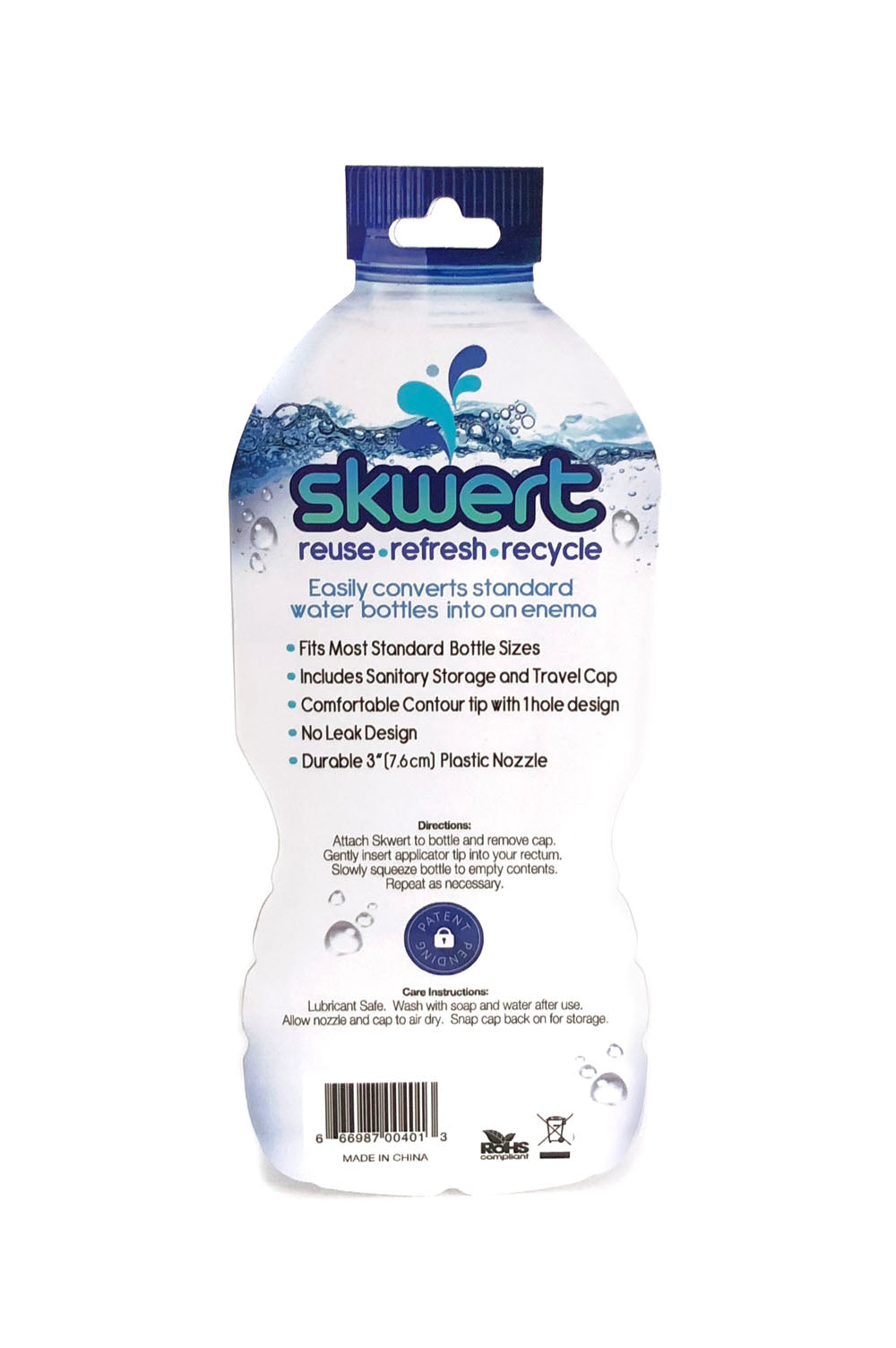 Skwert Water Bottle Douche – Converts Standard Bottles for Effective Cleansing Device > Essentials > Douches
