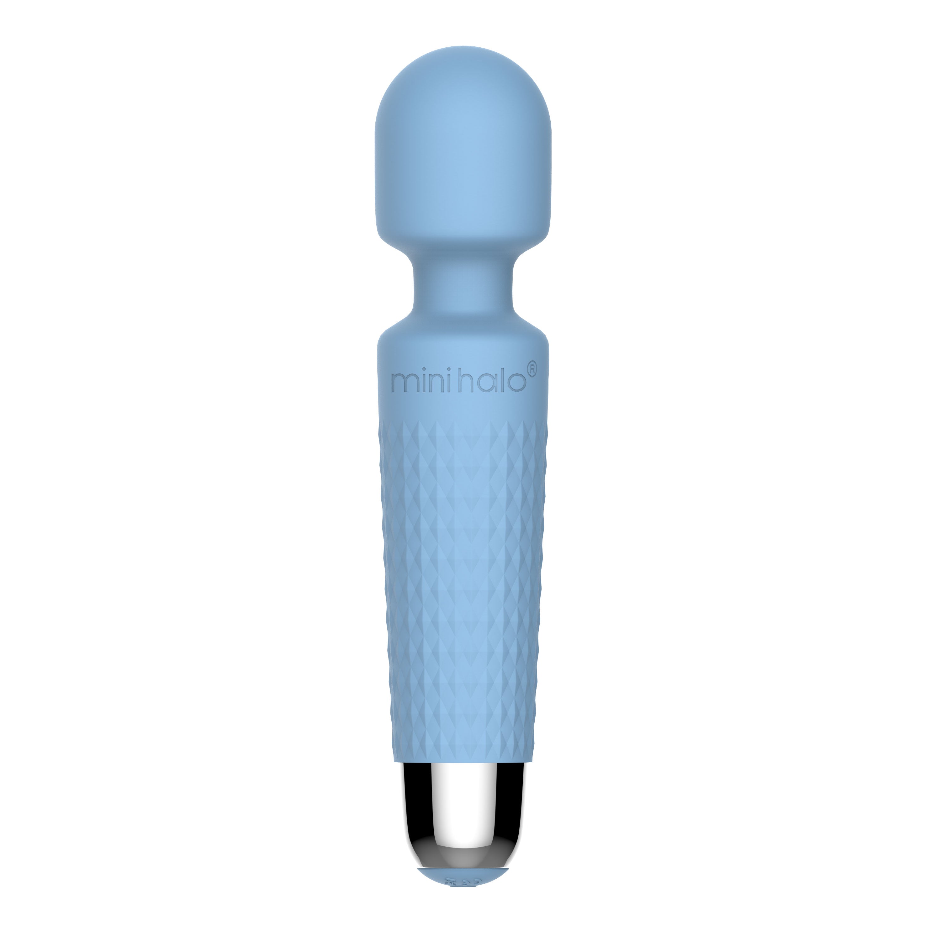 Shibari Mini Wand Halo (Powder Blue) – Powerful Wand Massager with 20 Vibration Patterns and Bendable Neck Electric Massager