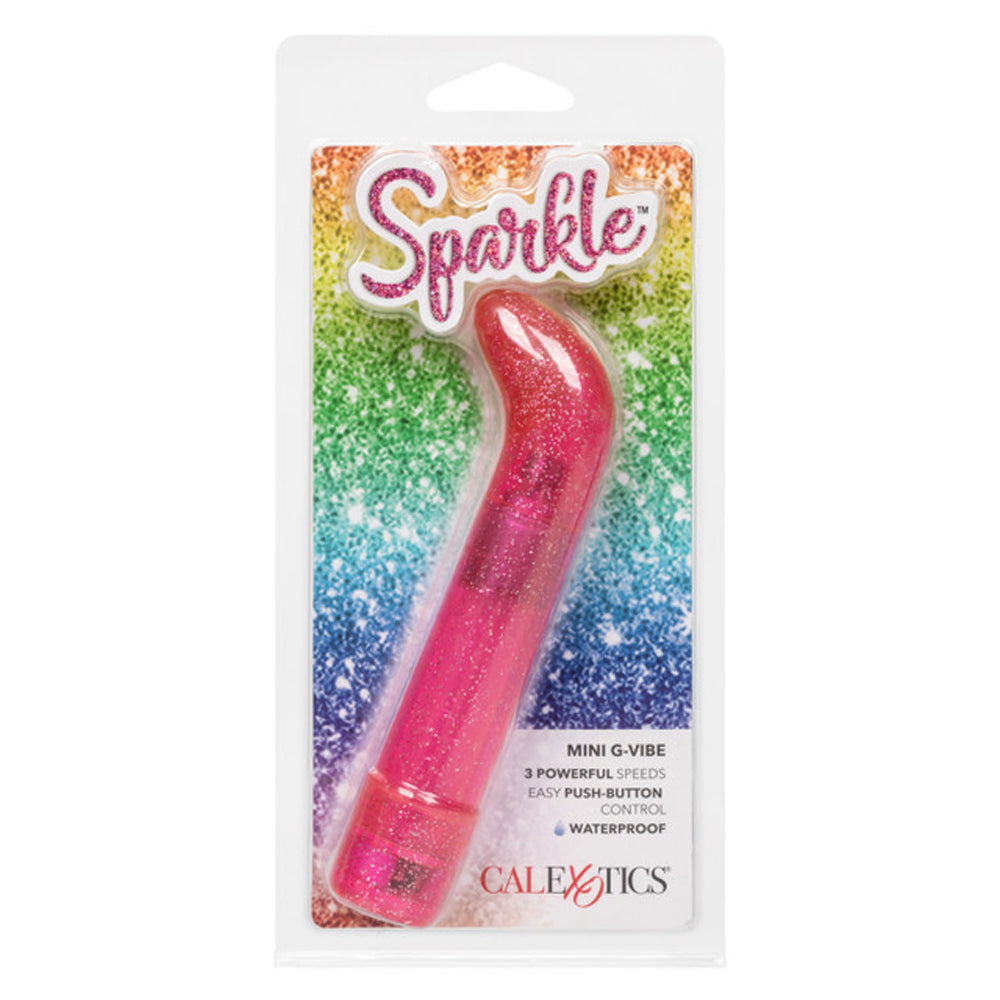 Sparkle Mini G-Vibe Pink Mini G Massager With 3 Speeds Waterproof 4.5 Inch Vibrators - G Spot