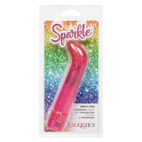 Sparkle Mini G-Vibe Pink Mini G Massager With 3 Speeds Waterproof 4.5 Inch Vibrators - G Spot