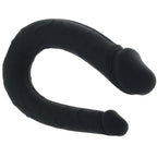 Boundless AC/DC Dong Black 13.5 Inch Silicone Double Dong with Satin Finish > Dildos > Double Dildos