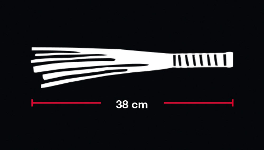 Bad Kitty Flogger Red Small 38 cm Soft Velour Textile Handle Whip > Bondage Gear > Whips & Floggers