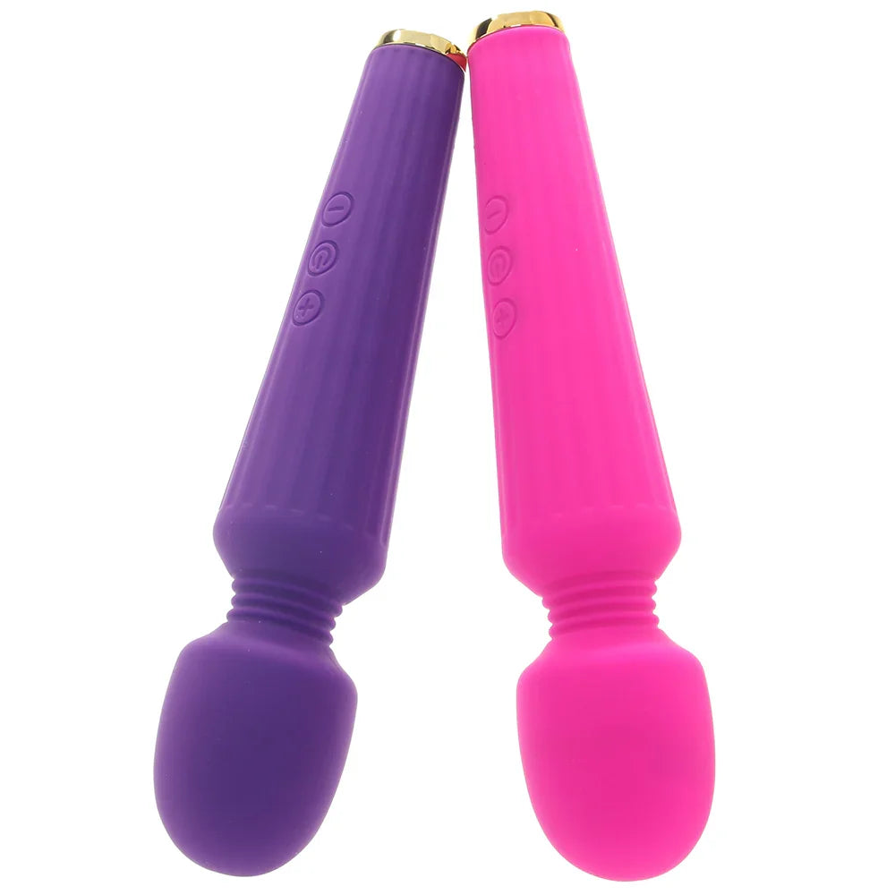 Bogo Wand Dual Pack Vibrators in Pink and Purple with Whisper Quiet Motor > Sex Toys > Massage Wands