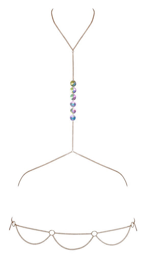 Cottelli Body Chain with Hologram Gems – Glamorous Body Jewelry Accessory > Clothes > Body Jewellery (Non Piercing)