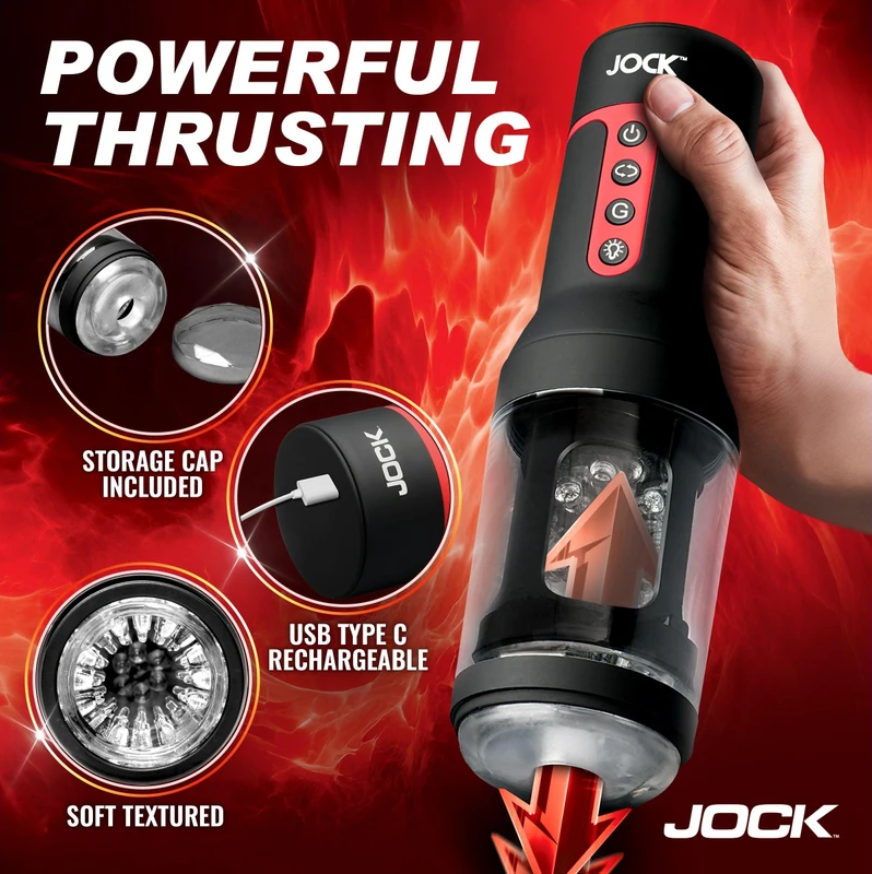 JOCK Auto Spin – Spinning and Thrusting Male Masturbator > Sex Toys For Men > Masturbators > Vibrating