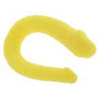 Boundless AC/DC Dong Yellow 13.5 Inch Silicone Double Dong with Satin Finish > Dildos > Double Dildos