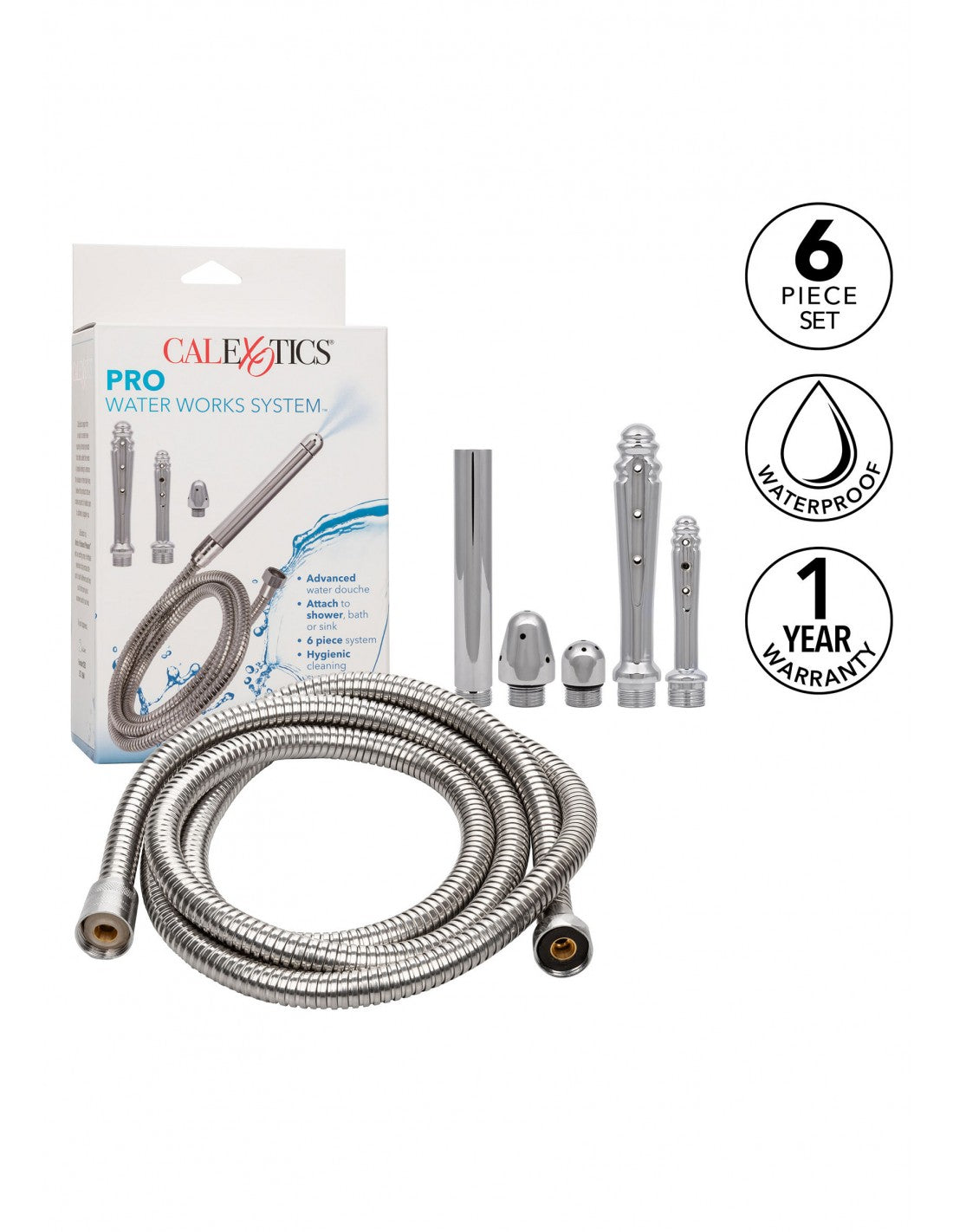 Pro Water Works System – 6-Piece Hygienic Cleaning Kit with Flexible Hose > Essentials > Douches
