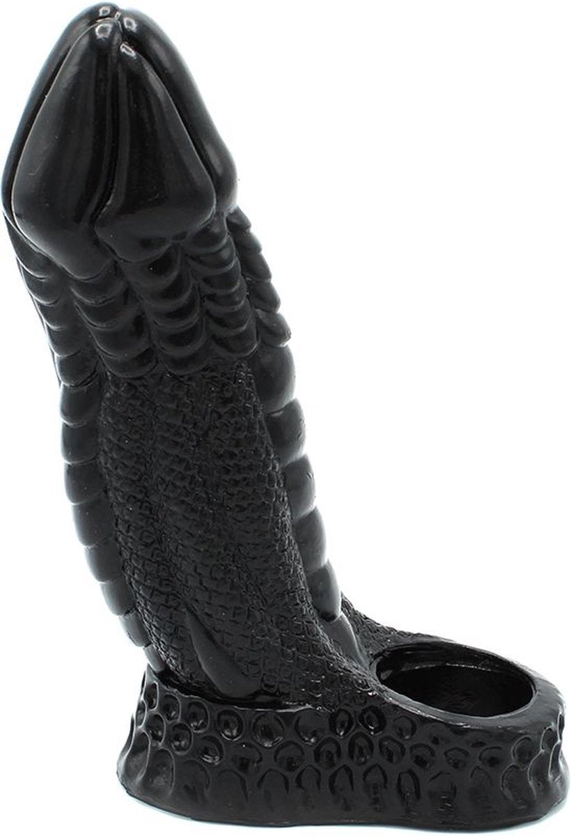 Kiotos Monstar Sleeve 01 Black 6.5" Inch Textured Flexible Liquid Silicone Sleeve > Sex Toys For Men > Penis Sleeves