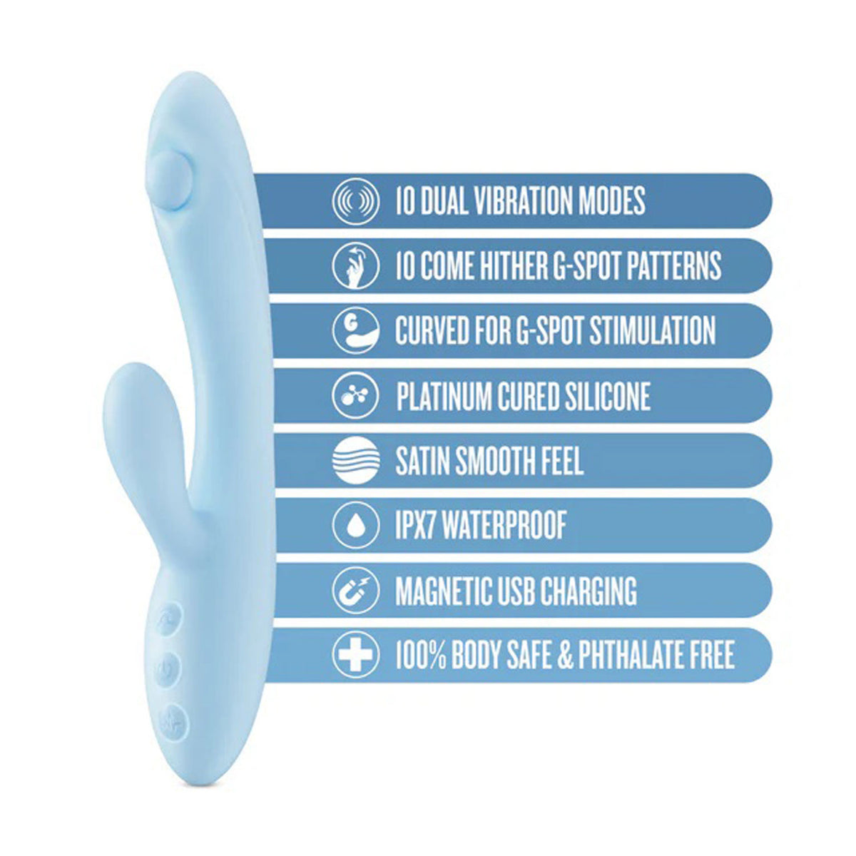 Play With Me Moondust Magic 20.3cm Rabbit Vibrator | Poseable Design > Vibrators > Ladies > Rabbit