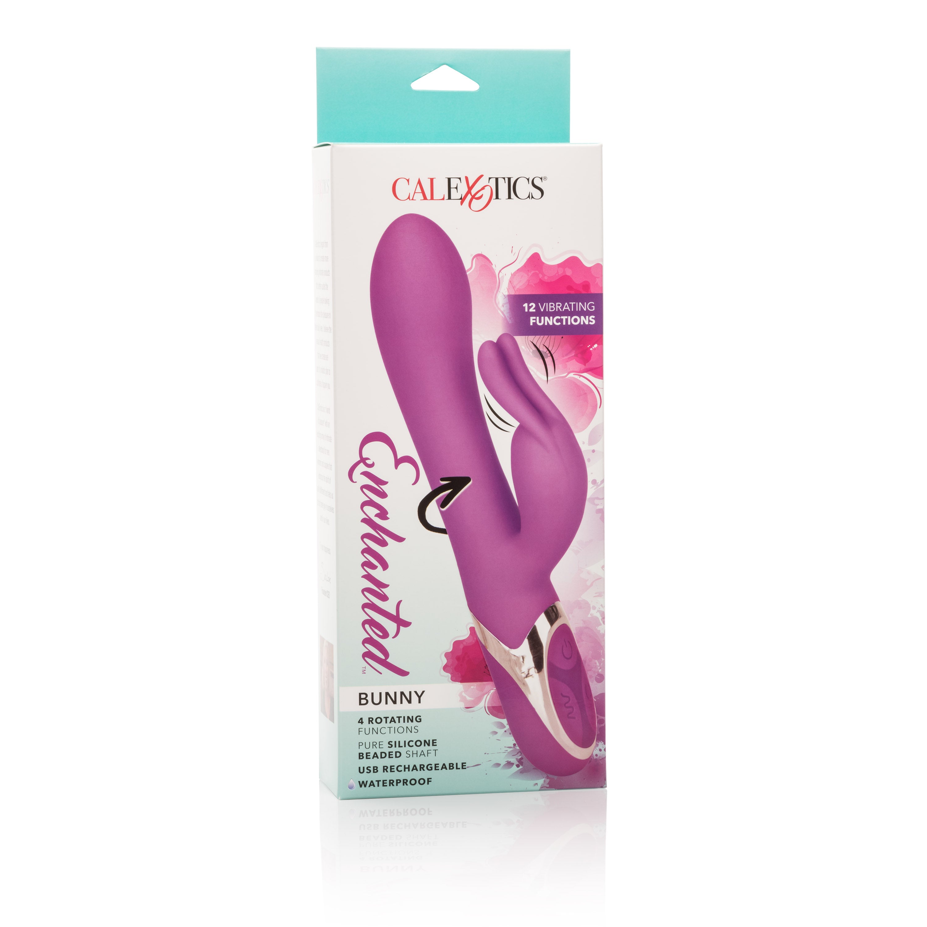 Enchanted Bunny Purple Silicone Intimate Massager with 4 Rotating Functions Waterproof Rechargeable > Vibrators > Ladies > Rabbit