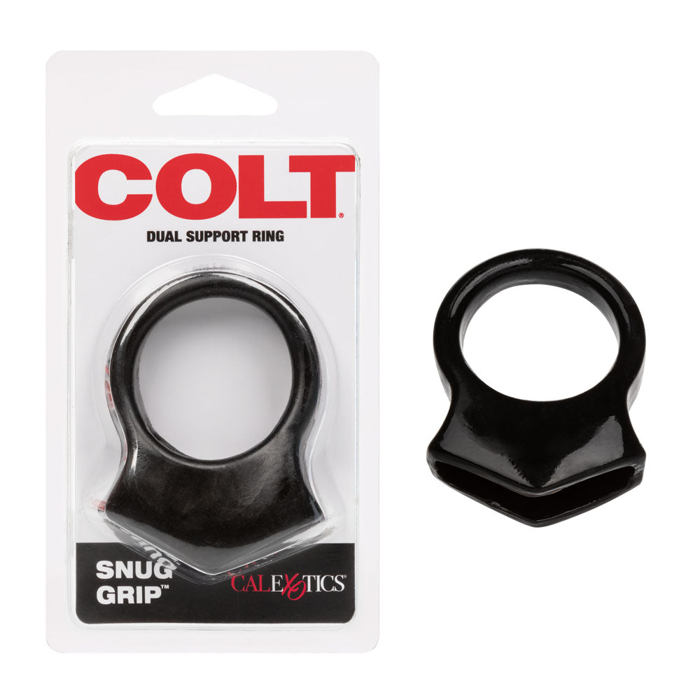 Colt Snug Grip Black Stretchy Enhancer Ring with Scrotum Support COCK RINGS