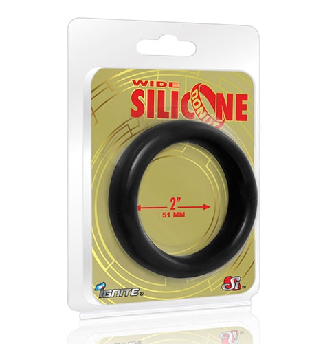 Wide Donut Black Cock Ring 51mm Black > Cock Ring > Single