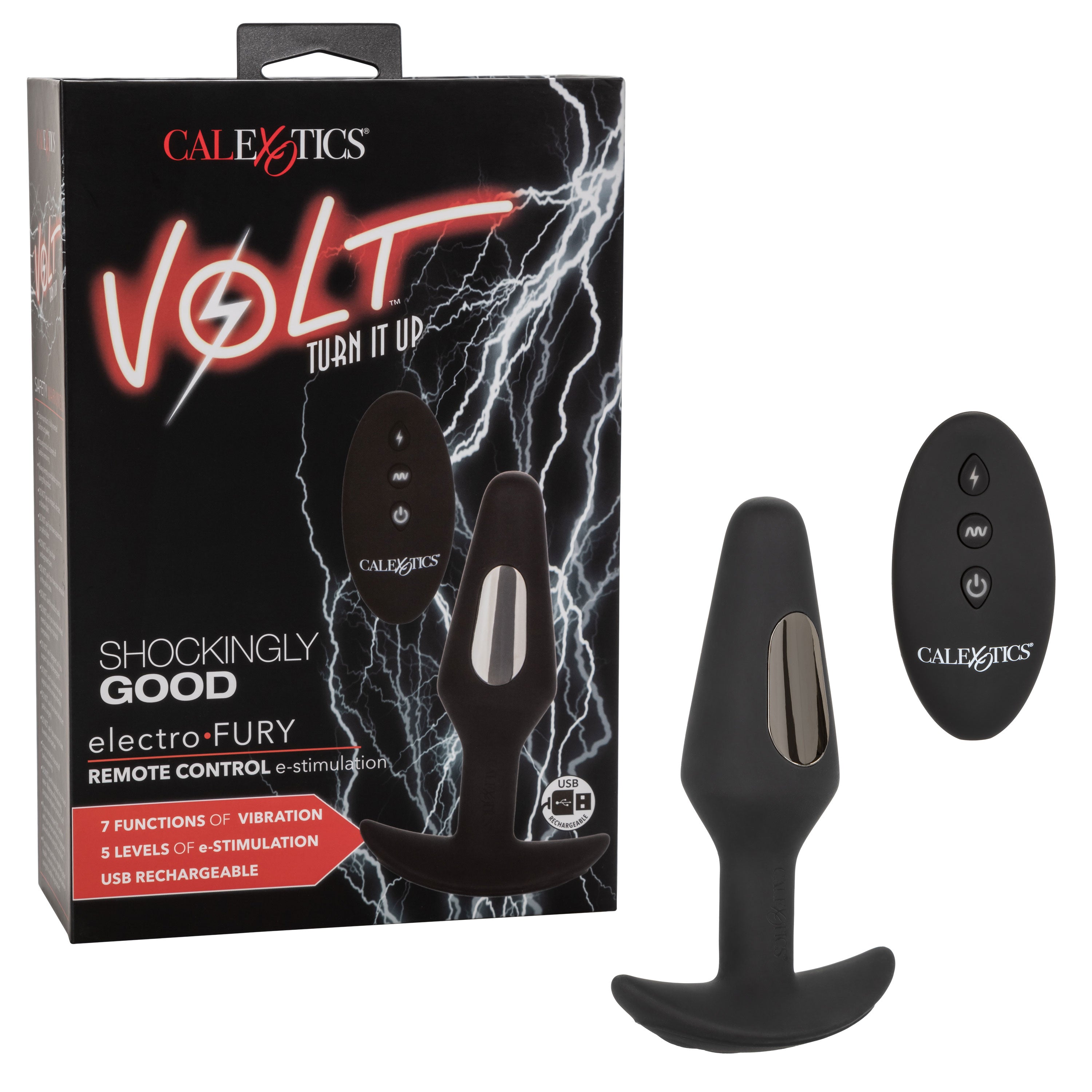 Volt Electro-Fury Remote Control Electro-Stimulation Probe Massager > Anal Range > Vibrating Butt Plugs