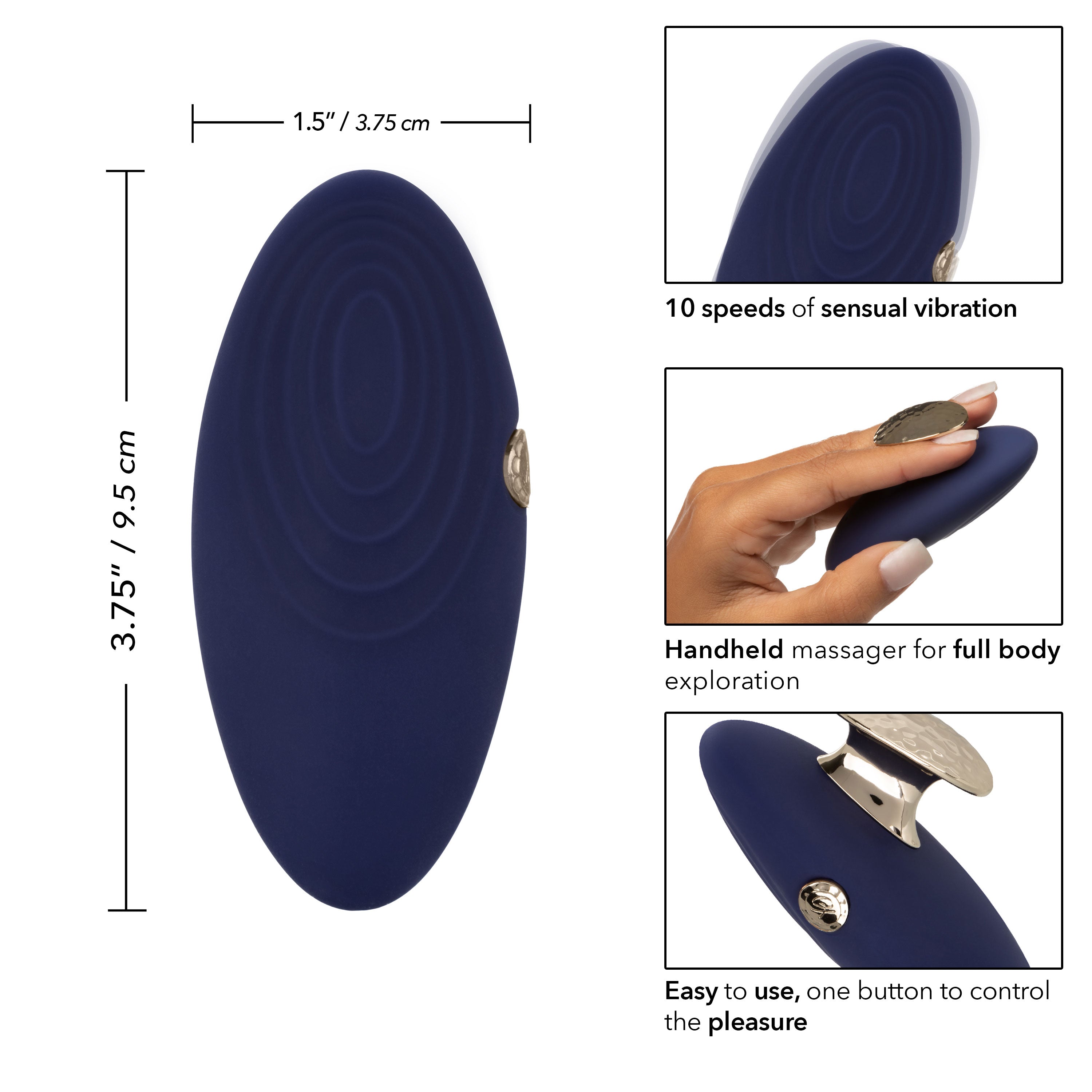 Chic Violet Handheld Massager in Deep Violet with 10 Vibration Speeds and Waterproof Design > Vibrators > Standard Vibrators