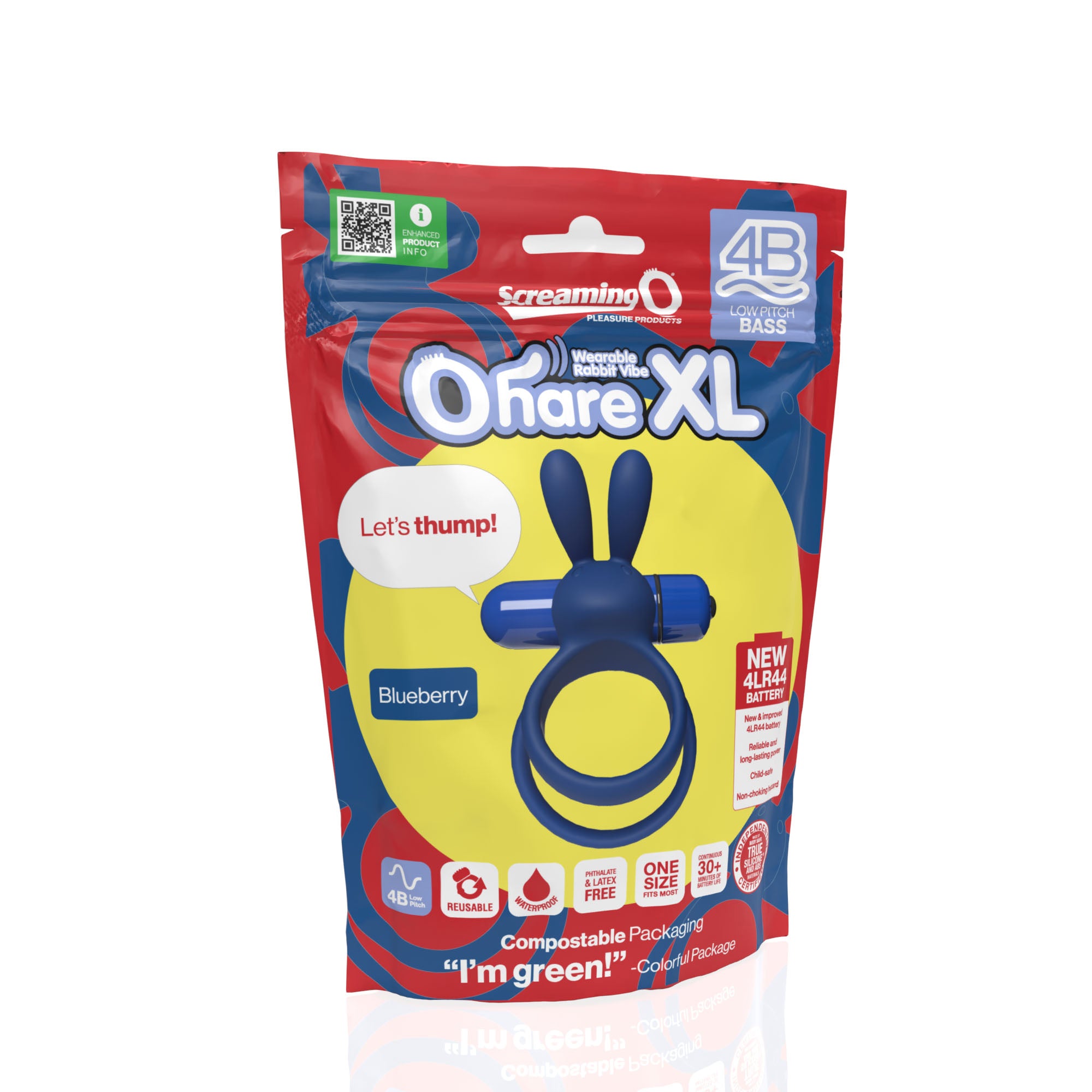 Screaming O 4B Ohare XL Blueberry – Powerful Deep Bass Vibrations > Cock Ring > Vibrating